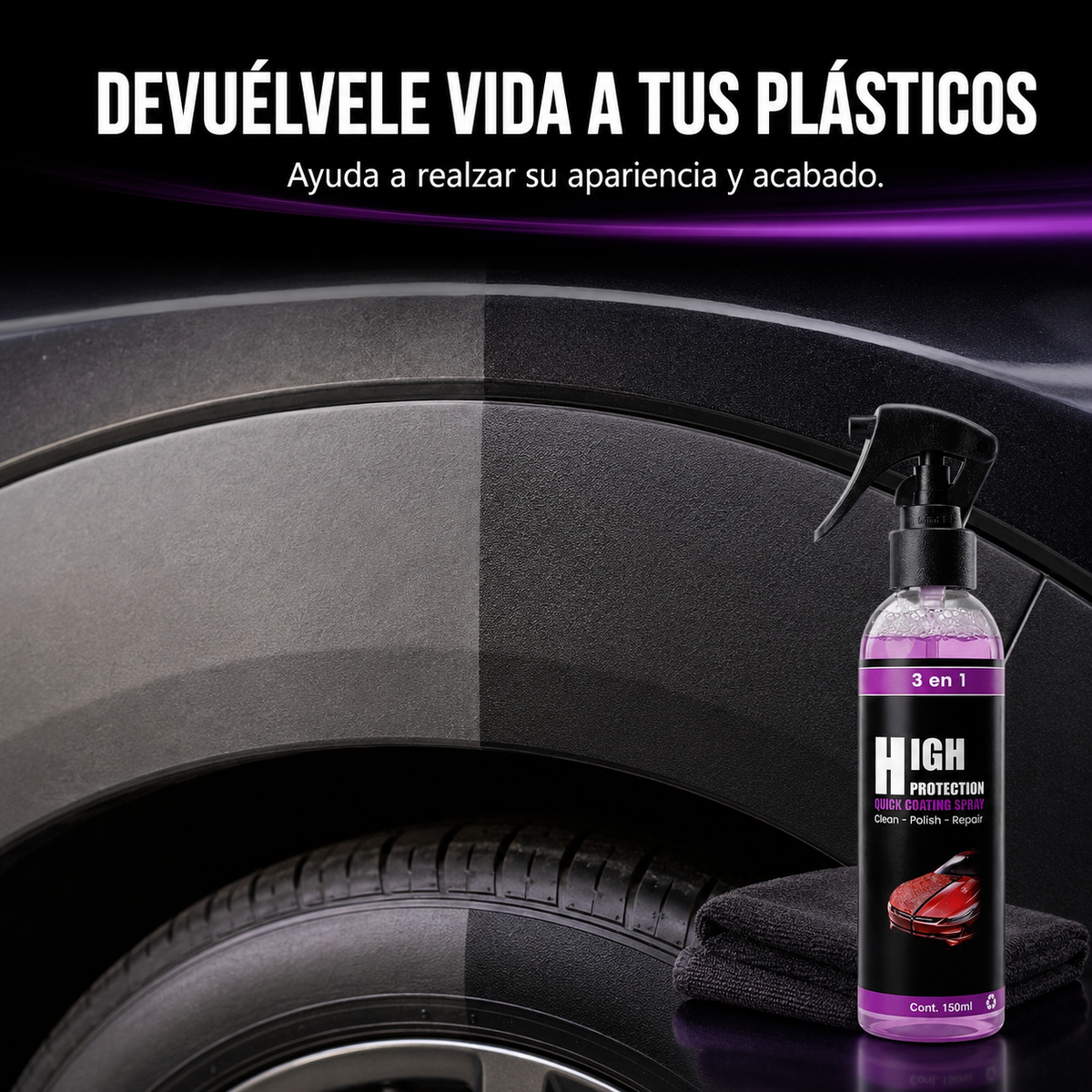 Protector Auto 3 En 1 Cera Spray 150 ml