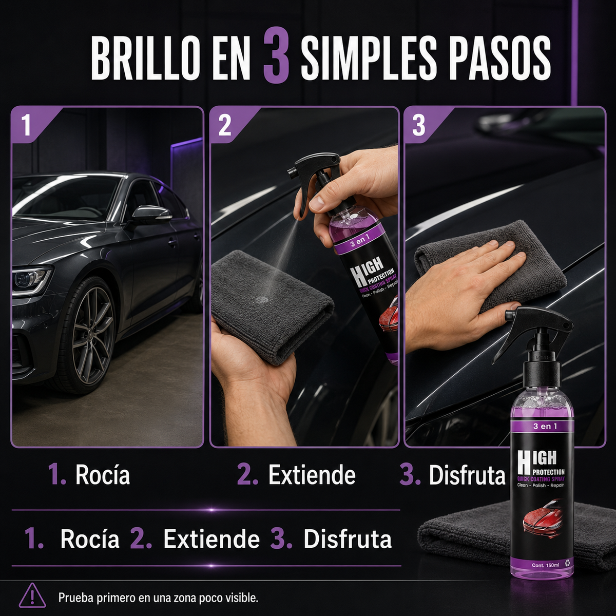 Protector Auto 3 En 1 Cera Spray 150 ml