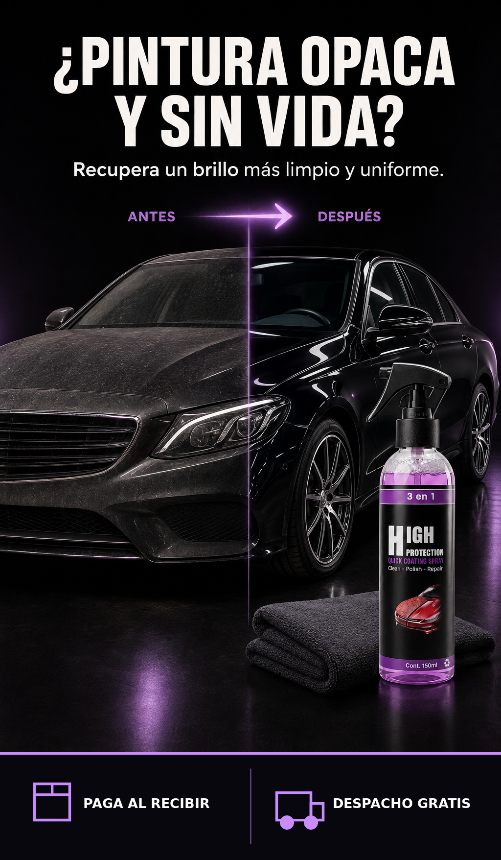 Protector Auto 3 En 1 Cera Spray 150 ml